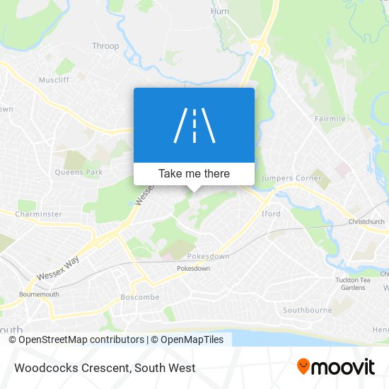 Woodcocks Crescent map