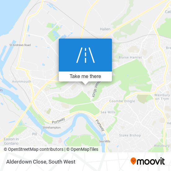 Alderdown Close map