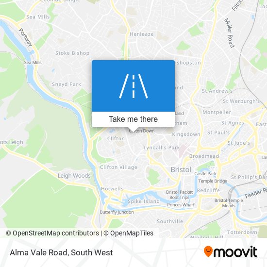Alma Vale Road map