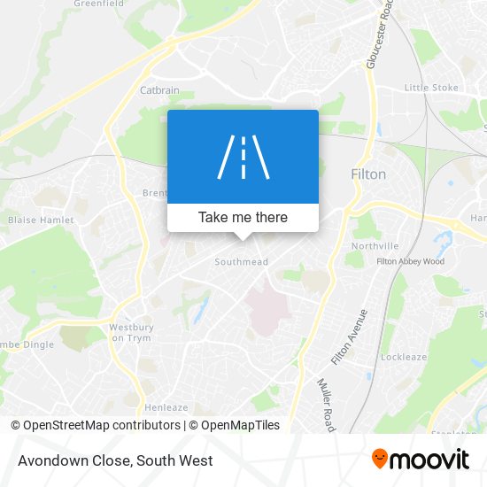 Avondown Close map