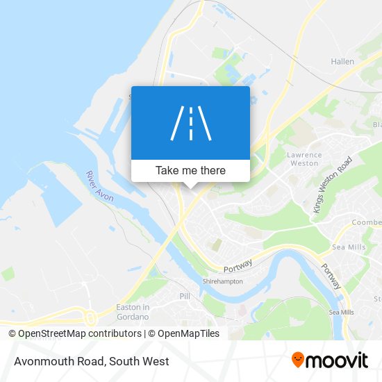 Avonmouth Road map