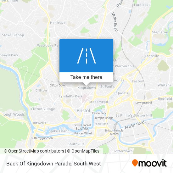 Back Of Kingsdown Parade map