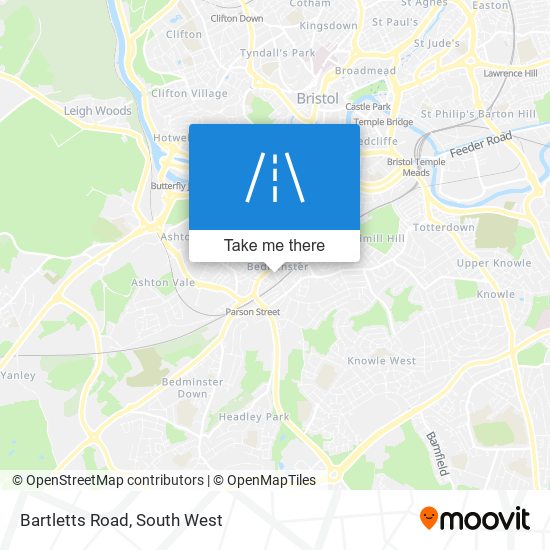 Bartletts Road map