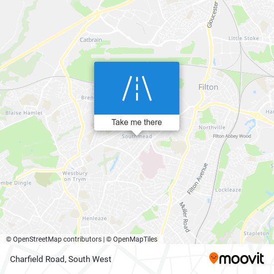 Charfield Road map