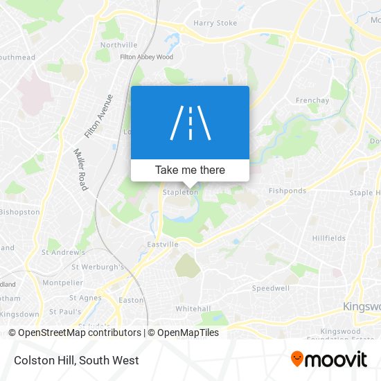Colston Hill map