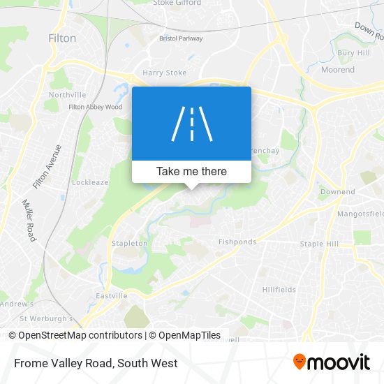 Frome Valley Road map