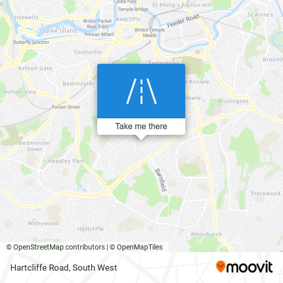 Hartcliffe Road map