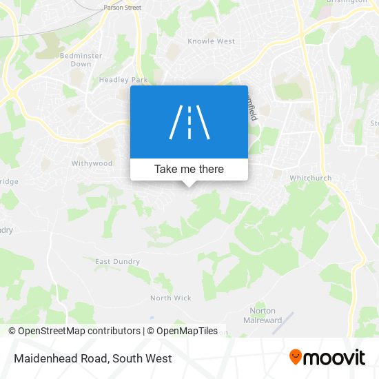 Maidenhead Road map