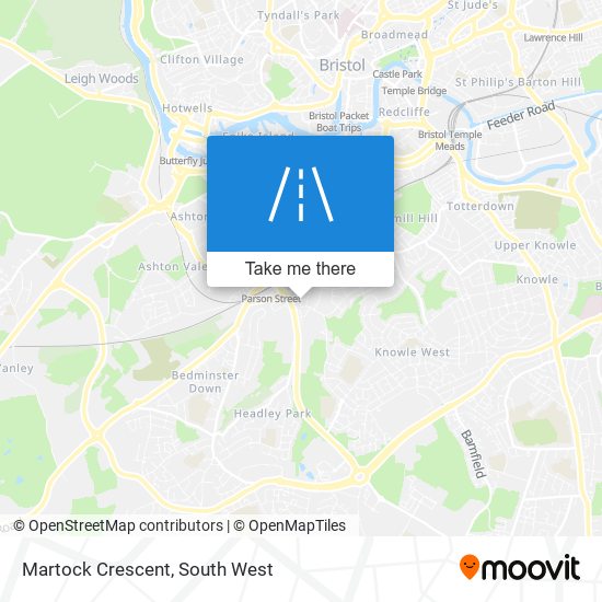 Martock Crescent map