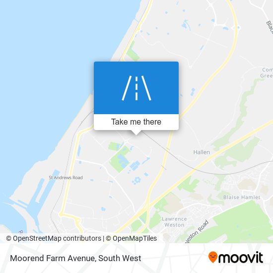 Moorend Farm Avenue map