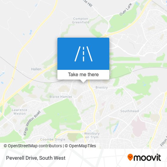 Peverell Drive map