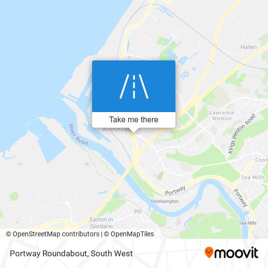 Portway Roundabout map
