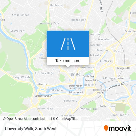 University Walk map
