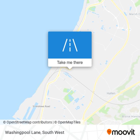 Washingpool Lane map