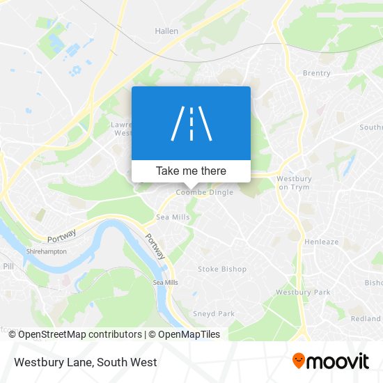 Westbury Lane map