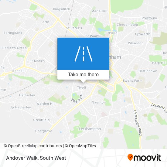 Andover Walk map