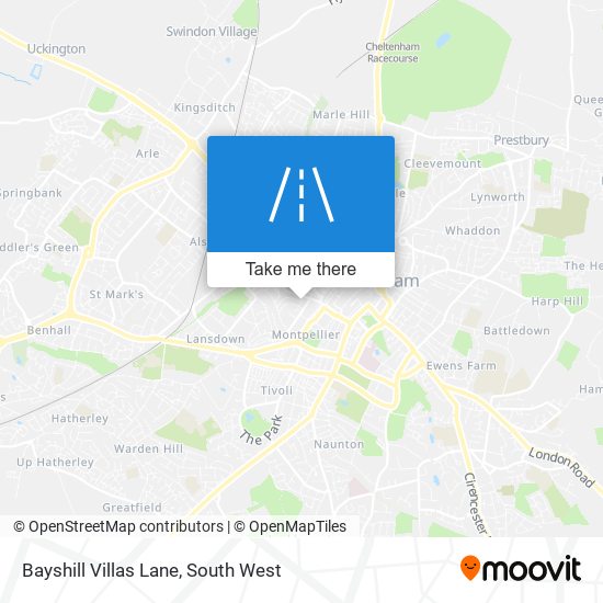 Bayshill Villas Lane map