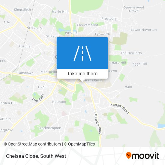 Chelsea Close map
