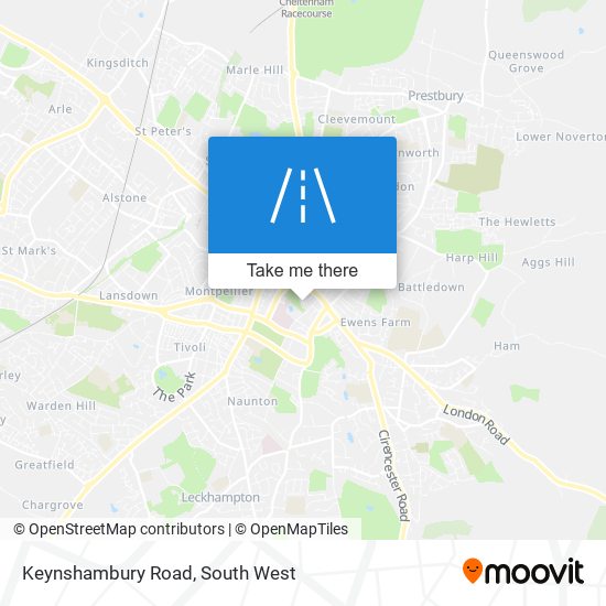 Keynshambury Road map