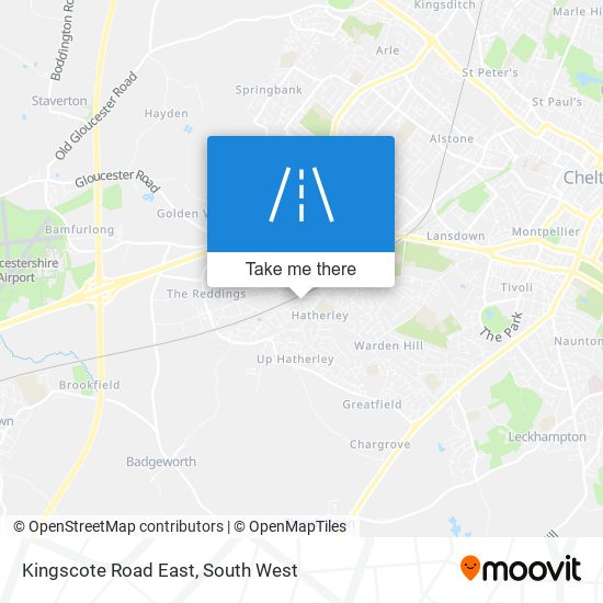 Kingscote Road East map