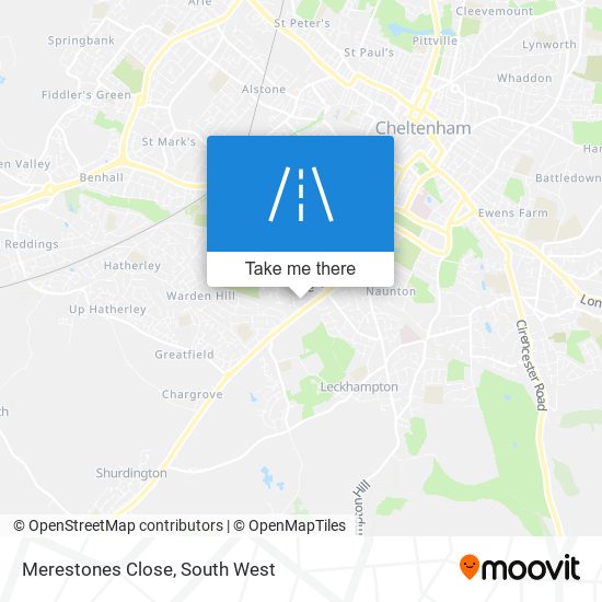 Merestones Close map