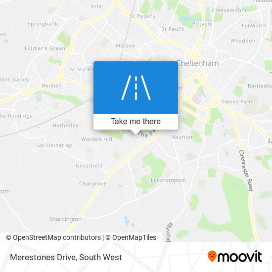 Merestones Drive map