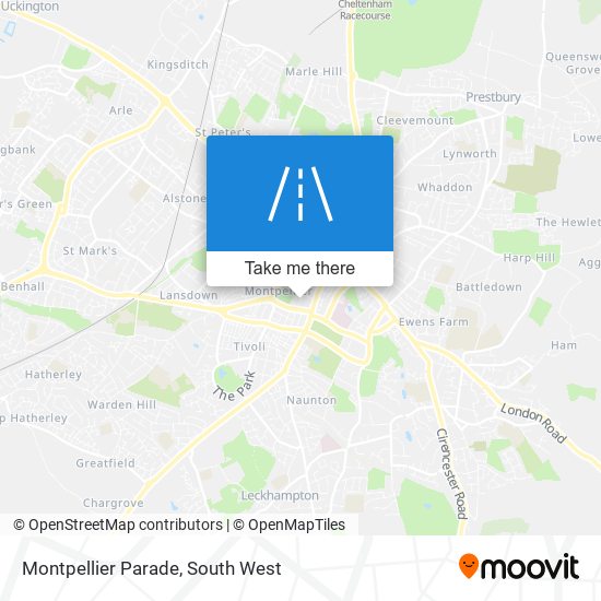 Montpellier Parade map