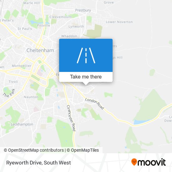 Ryeworth Drive map