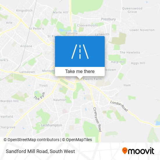 Sandford Mill Road map