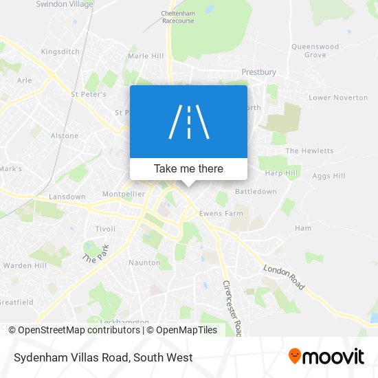 Sydenham Villas Road map