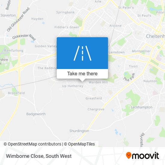 Wimborne Close map