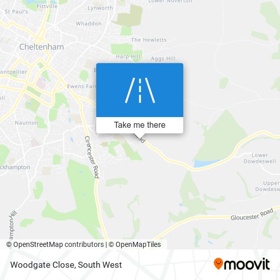 Woodgate Close map