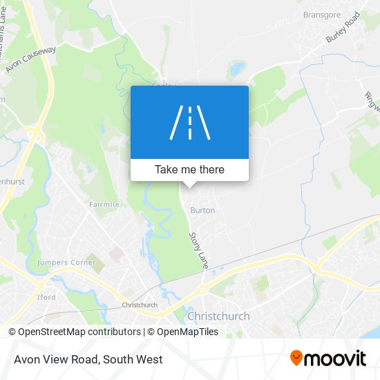 Avon View Road map
