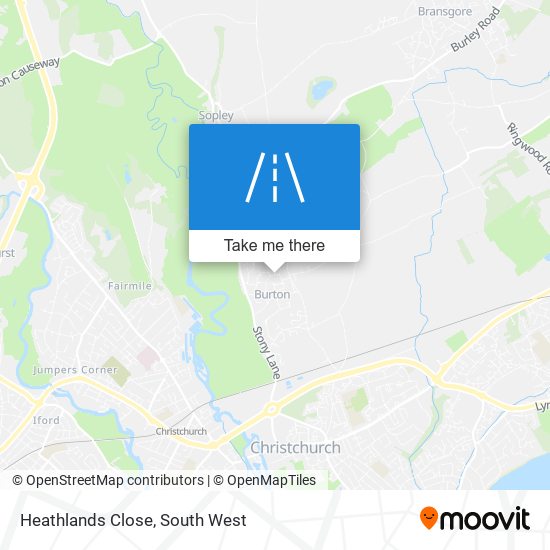 Heathlands Close map