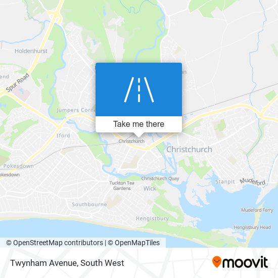 Twynham Avenue map