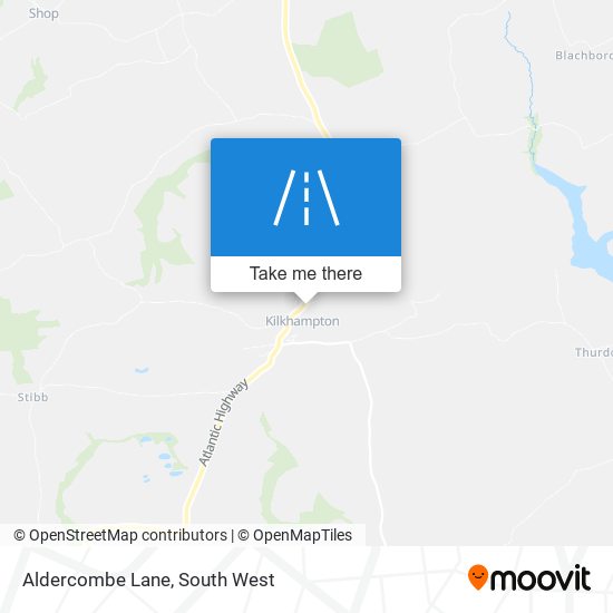 Aldercombe Lane map