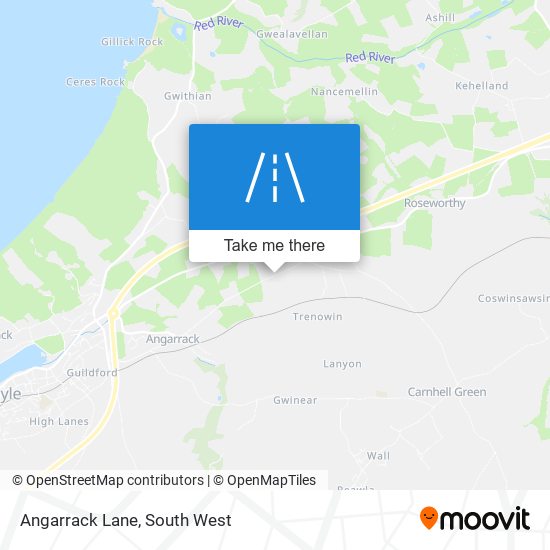 Angarrack Lane map