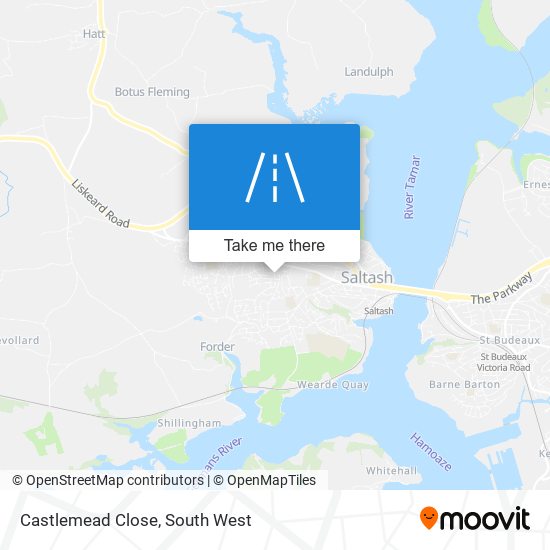 Castlemead Close map