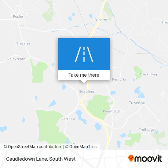 Caudledown Lane map