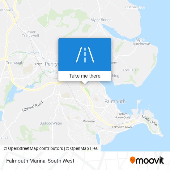 Falmouth Marina map