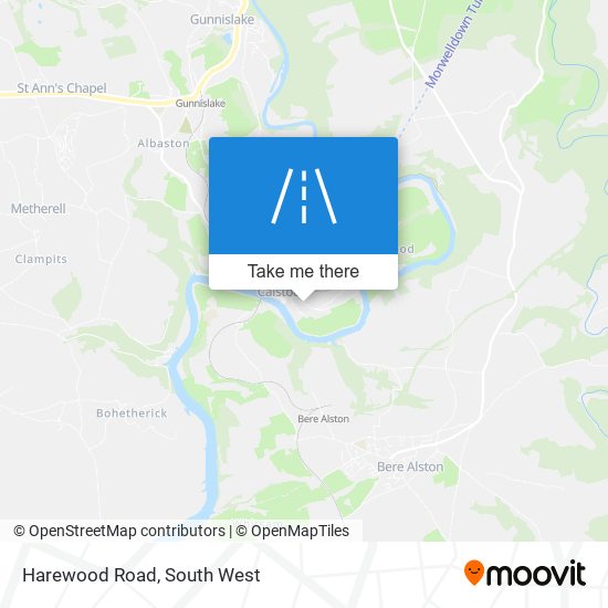 Harewood Road map