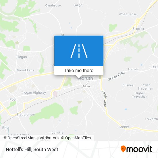 Nettell's Hill map