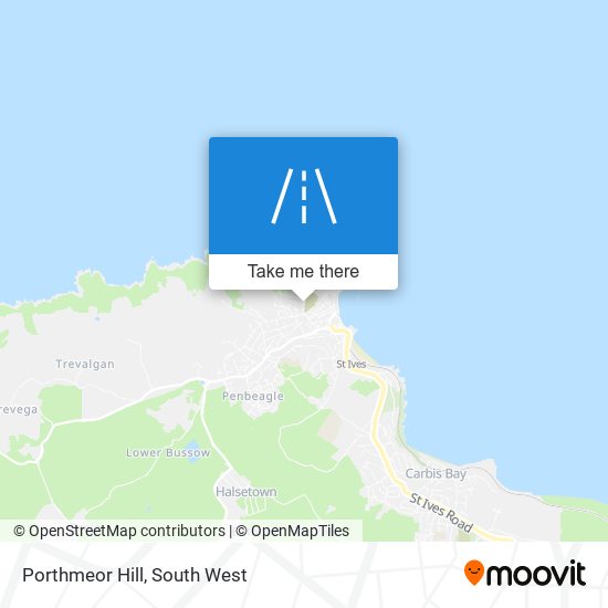 Porthmeor Hill map