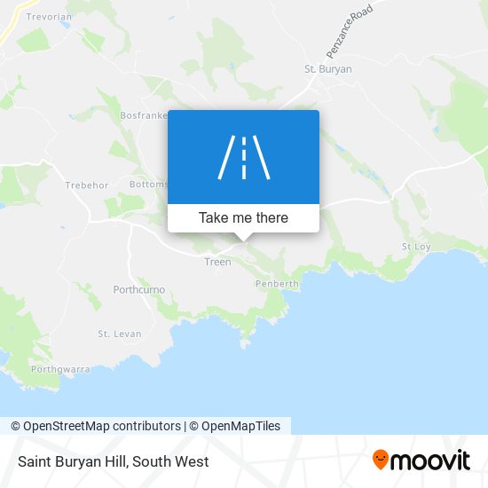 Saint Buryan Hill map