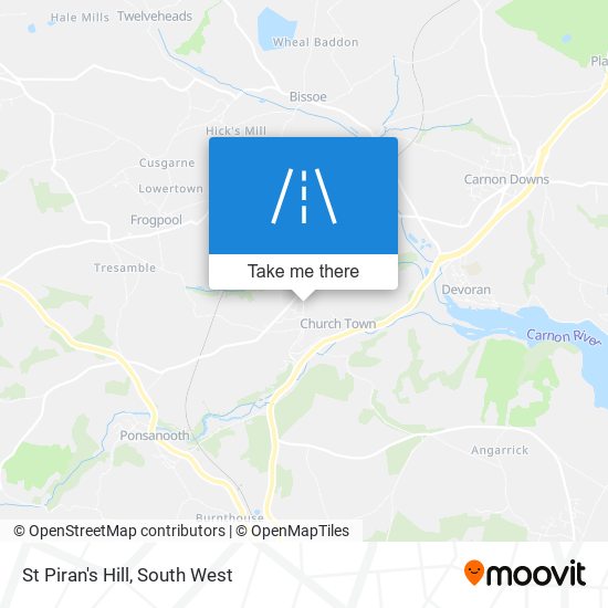 St Piran's Hill map