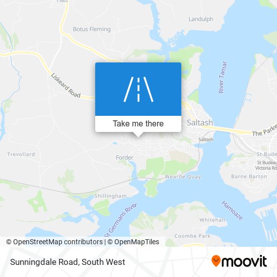 Sunningdale Road map