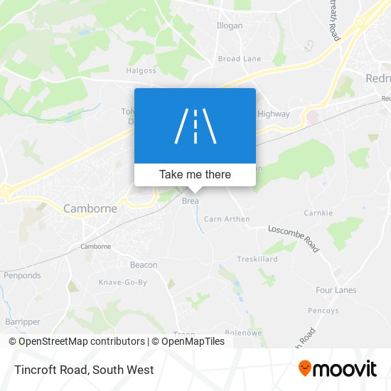 Tincroft Road map