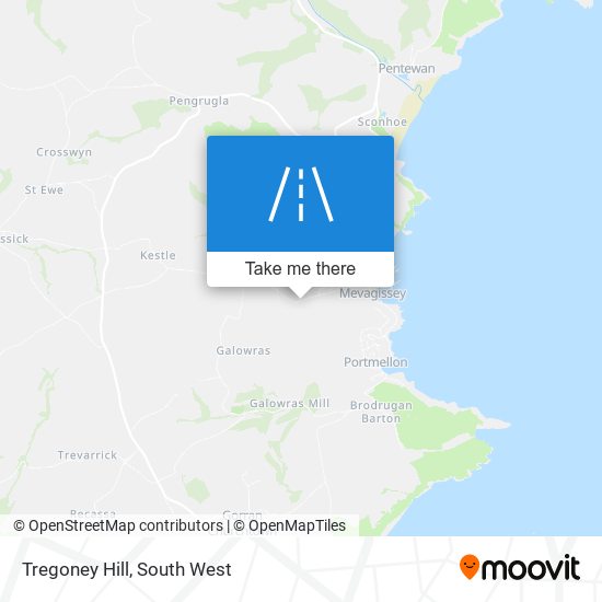Tregoney Hill map