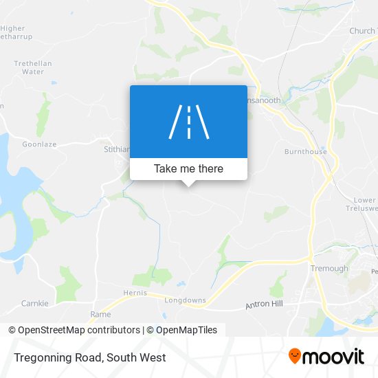 Tregonning Road map