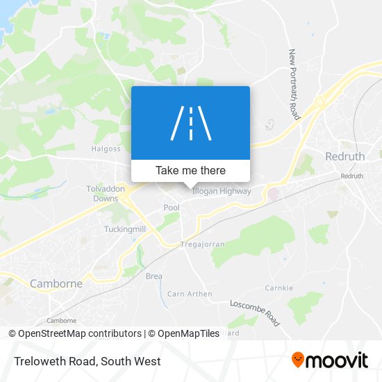 Treloweth Road map